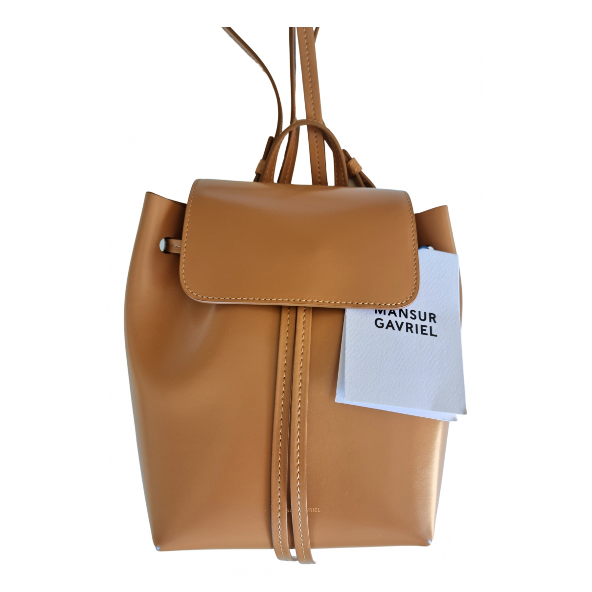 Leather backpack Mansur Gavriel Camel 